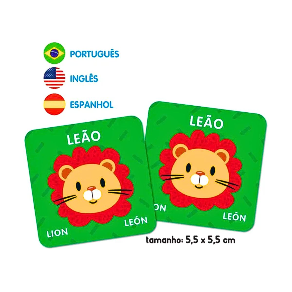 Jogo Memória Educativo Português, Inglês, Espanhol - Toyster Jogo Memória Educativo Português, Inglês, Espanhol - Toyster
